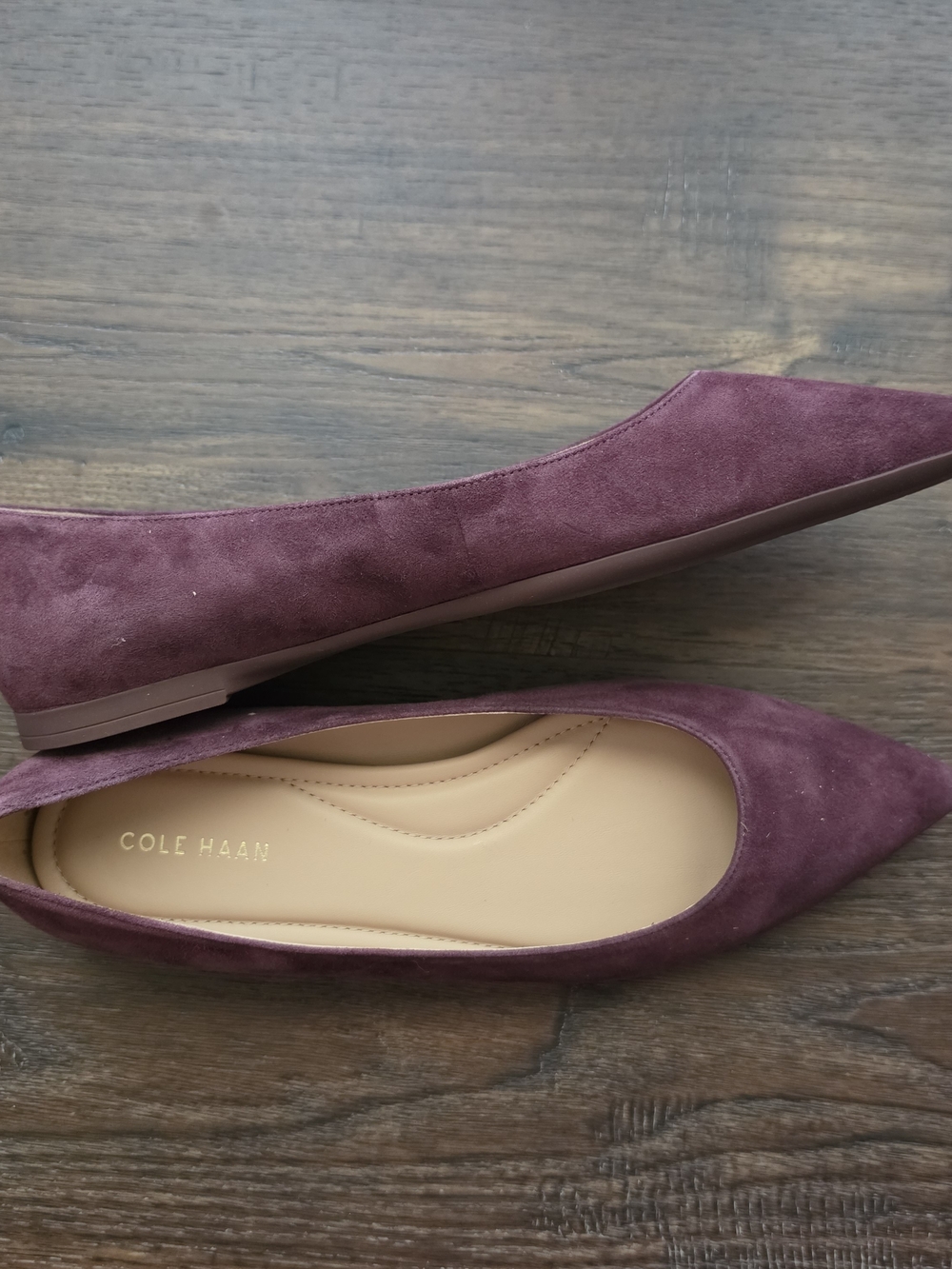 Suede Pointed Toe Flats